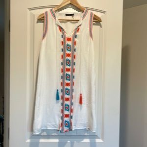 Light summer embroidered dress